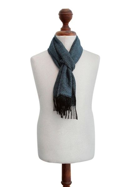 Alternate image for Mens 100 alpaca scarf Lake Arapa Night