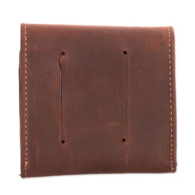 Alternate image for Mens Two Compartment Dark Brown Leather Coin Wallet Esquire in Dark Brown