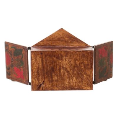 Alternate image for Fair Trade Nativity Scene Retablo Wood Sculpture Jesus Spoke of Peace