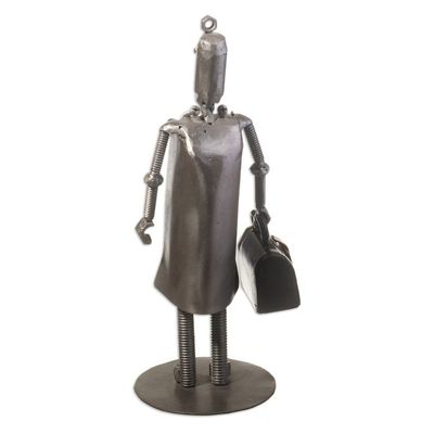 Alternate image for Recycled Auto Part Sculpture of a Doctor from Peru House Call