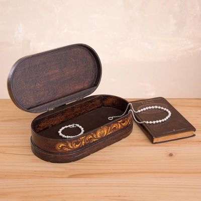 Alternate image for Peruvian Hand Painted Wood Jewelry Box Reminisce