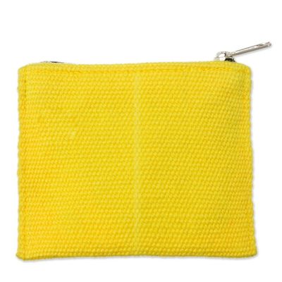 Alternate image for Embroidered Floral Maize Alpaca Blend Coin Purse from Peru Maize Flower