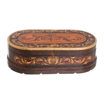 Alternate image for Peruvian Hand Painted Wood Jewelry Box Reminisce