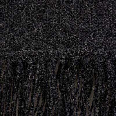Alternate image for Artisan Crafted Alpaca Blend Scarf in Graphite from Peru Winter Chic in Graphite