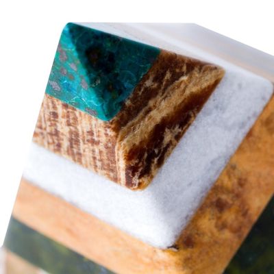 Alternate image for Good Energy Gemstone Pyramid Sculpture from Peru Positive Energy