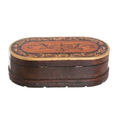 Alternate image for Peruvian Hand Painted Wood Jewelry Box Reminisce