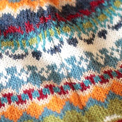 Alternate image for Artisan Crafted Alpaca Wool Hat Blue Winter