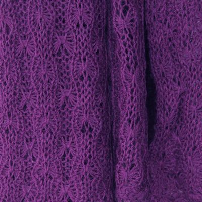 Alternate image for Alpaca blend scarf Piura Lilac