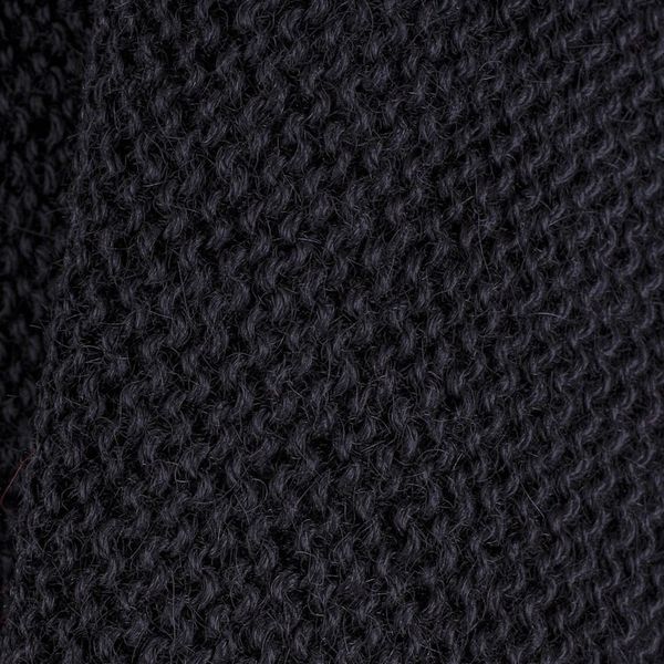 Alternate image for Knit 100 Alpaca Black Poncho from Peru Enchanted Evening in Black