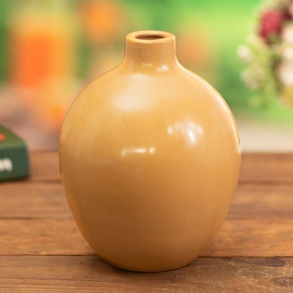 Alternate image for Ceramic Chulucana Style Decorative Vase Handmade in Peru Divine Sun