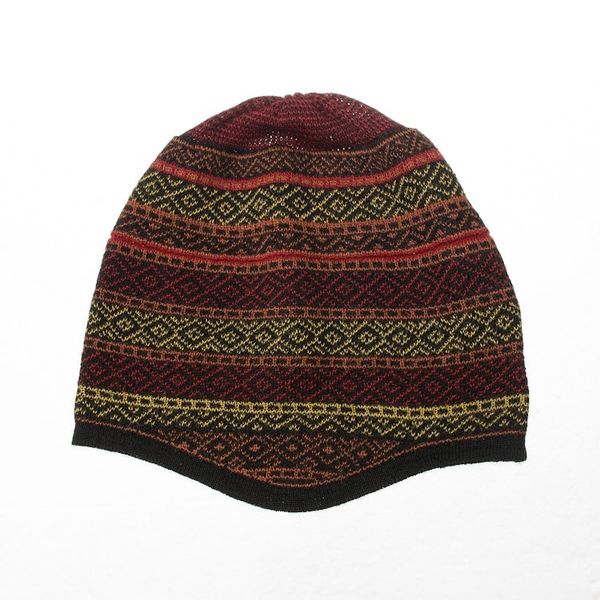 Alternate image for Multicolored Alpaca Blend Knit Hat from Peru Striking Diamonds