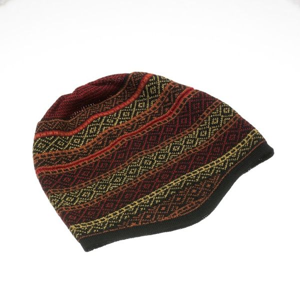 Alternate image for Multicolored Alpaca Blend Knit Hat from Peru Striking Diamonds