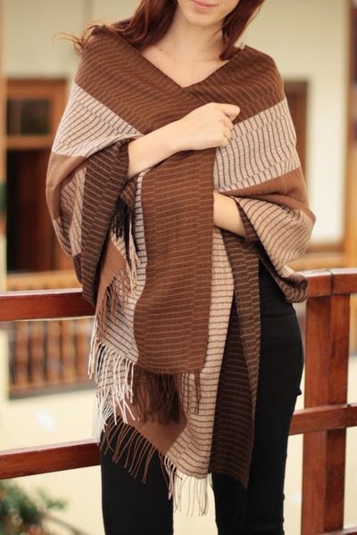 Alternate image for 100 alpaca shawl Huancayo Intensity