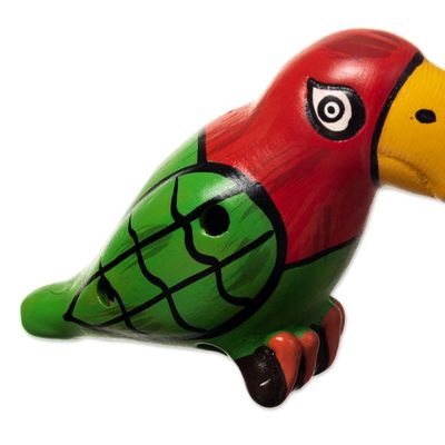 Alternate image for Handmade Animal Themed Ceramic Ocarinas from Peru 2 Pieces Songs with Friends