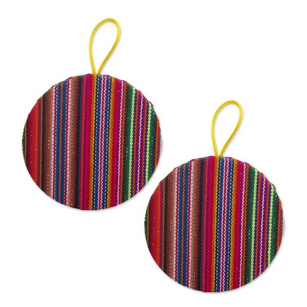 Alternate image for Colorful Fabric Nativity Ornaments Pair Lullaby in the Andes