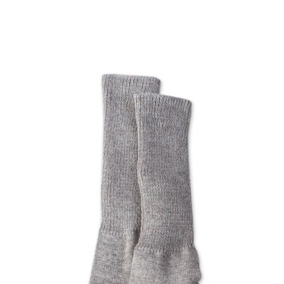 Alternate image for Light Grey Baby Alpaca Blend Socks with Copper Fiber Light Grey Comfort