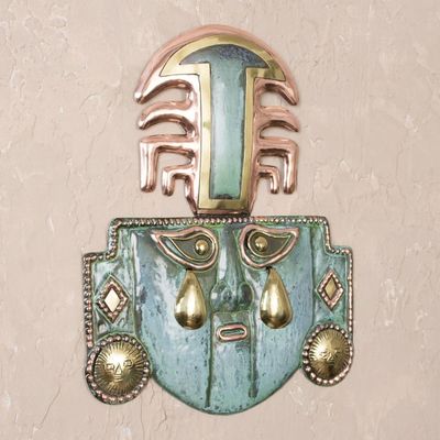 Alternate image for Peruvian Archaeological Bronze and Copper Mask Tears of a God
