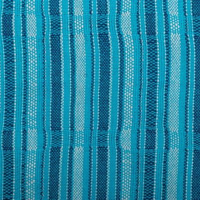 Alternate image for Handloomed Blue Striped Scarf Cerulean Stripes