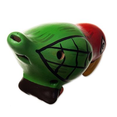 Alternate image for Handmade Animal Themed Ceramic Ocarinas from Peru 2 Pieces Songs with Friends