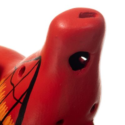 Alternate image for Handmade Animal Themed Ceramic Ocarinas from Peru 2 Pieces Songs with Friends