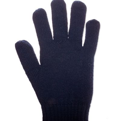 Alternate image for Knit Reversible Baby Alpaca Gloves in Indigo and Peacock Peacock Trends