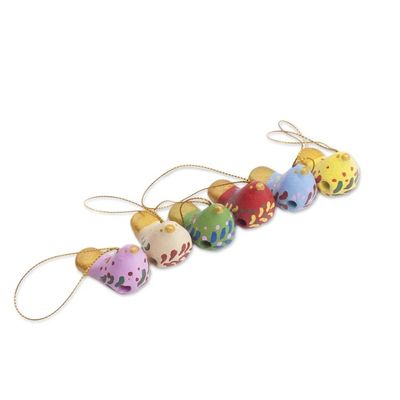 Alternate image for 6 Handcrafted Christmas Dove Ceramic Messenger Ornaments Christmas Messengers