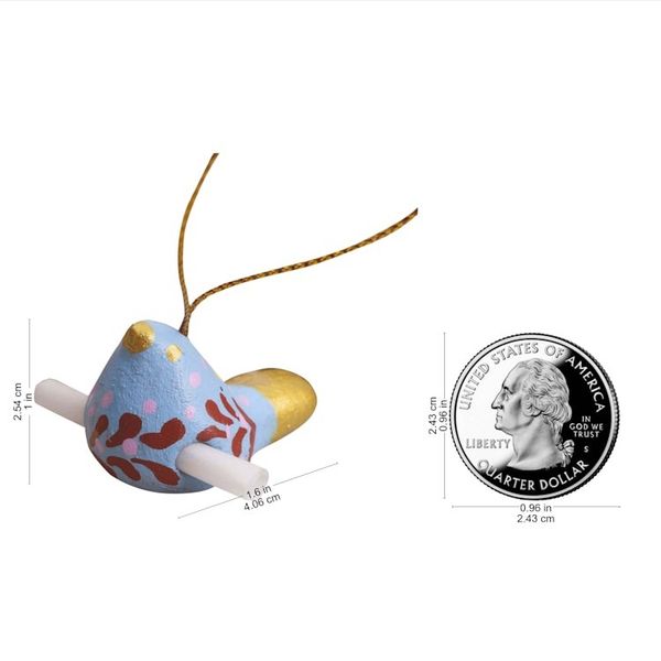 Alternate image for 6 Handcrafted Christmas Dove Ceramic Messenger Ornaments Christmas Messengers