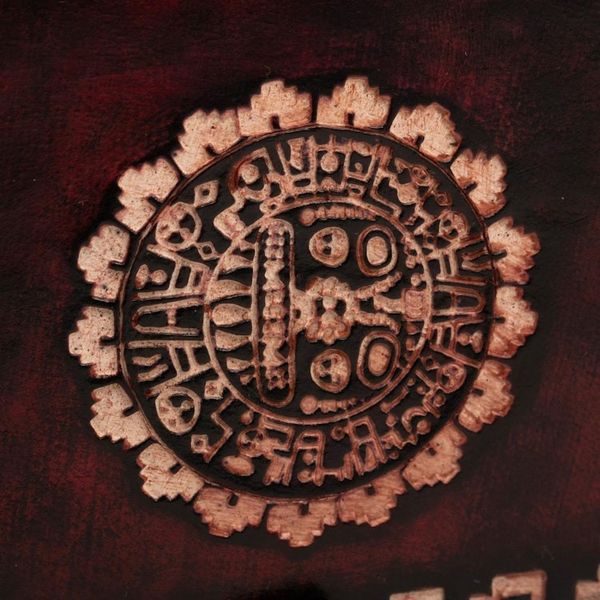 Alternate image for Brown Leather Wallet with Embossed Inca Sun Symbol from Peru Cusco Sun