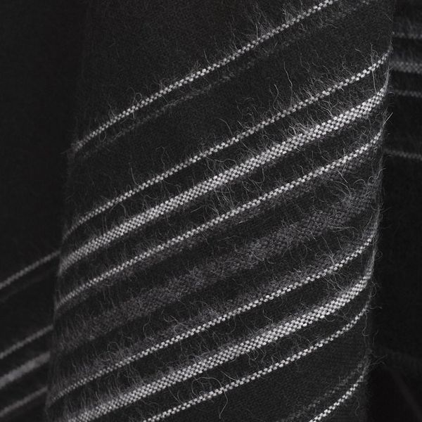 Alternate image for Artisan Crafted V-neck Alpaca Blend Poncho for Men Black Nazca
