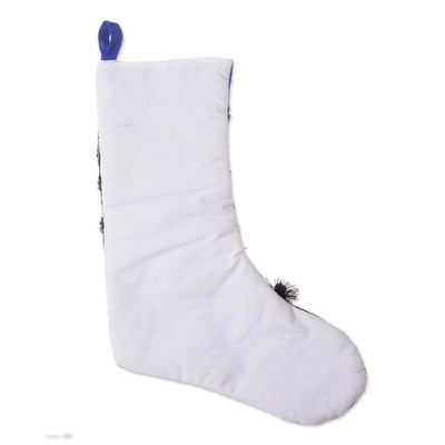 Alternate image for Traditional Arpillera Cotton Blend Patchwork Stocking Peruvian Jungle