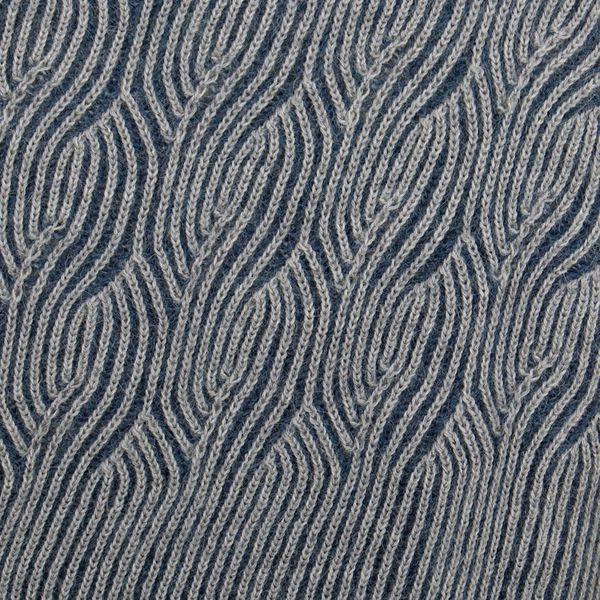 Alternate image for Blue and Grey Mens 100 Alpaca Ribbed Knit Pullover Sweater Brioche