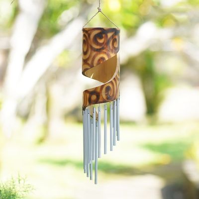 Alternate image for Hand Crafted Bamboo Wind Chime Bamboo Rhythm