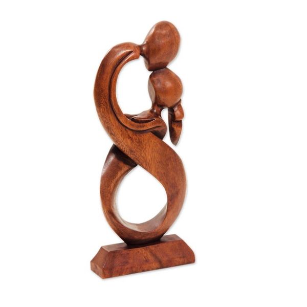 Alternate image for Wood sculpture Kiss Me
