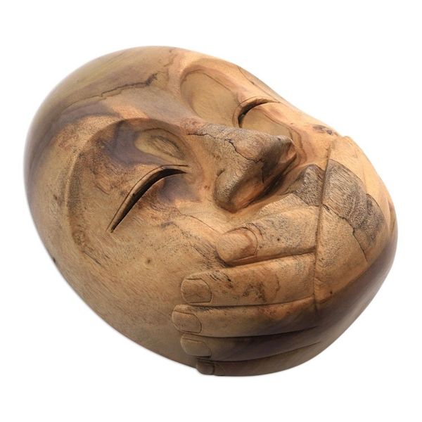 Alternate image for Hibiscus Wood Modern Mask Wordless