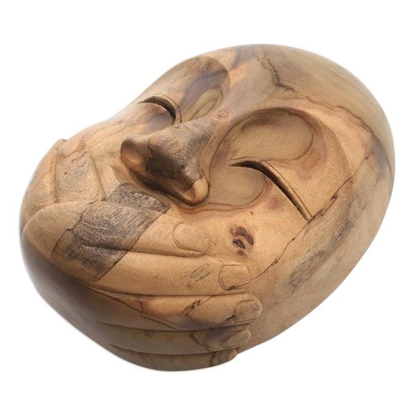 Alternate image for Hibiscus Wood Modern Mask Wordless