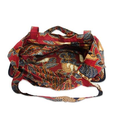 Alternate image for Handcrafted Batik Cotton Shopping Tote Bag Surakarta Legacy