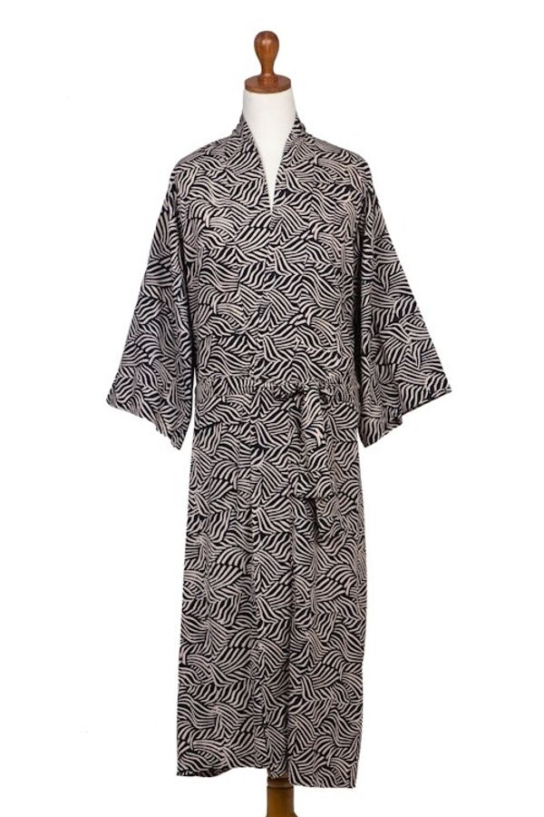 Alternate image for 100 Cotton Artisan Batik Robe Bedeg