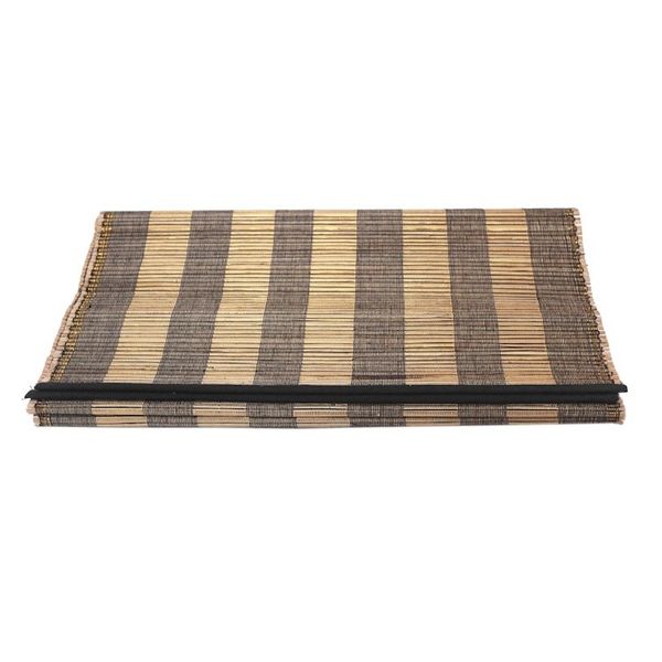 Alternate image for Handcrafted Cotton Blend Table Runner with Striped Pattern Warm Stripes