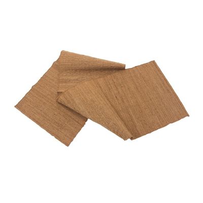 Alternate image for Handcrafted Cotton Blend Table Runner in Orange Tones Soft Natural Orange