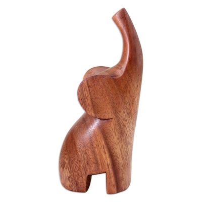 Alternate image for Handmade Wood Sculpture Essential Elephant