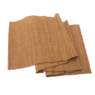 Alternate image for Handcrafted Cotton Blend Table Runner in Orange Tones Soft Natural Orange