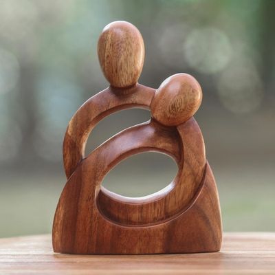 Alternate image for Romantic Wood Sculpture Eternity of Love