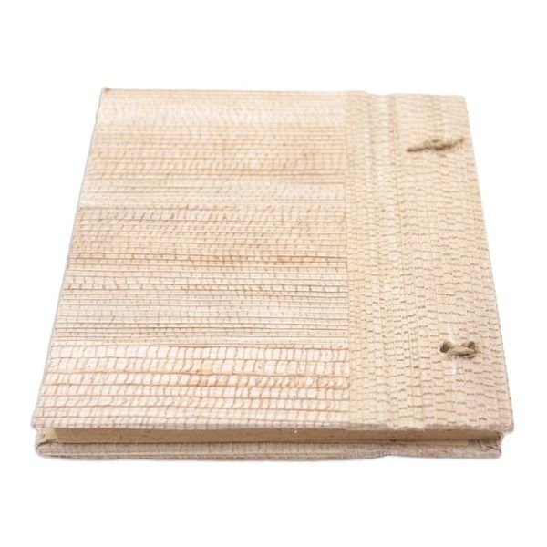 Alternate image for Hand-Crafted Eco-Friendly Natural Fiber Fish-Themed Journal Swerving Fish