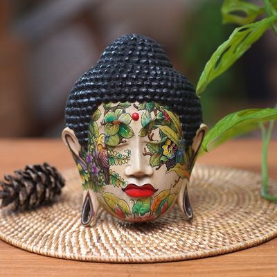 Alternate image for Wood mask Buddha in Nature