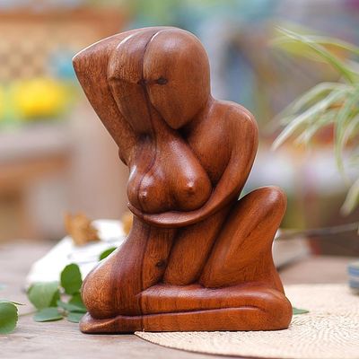 Alternate image for Romantic Wood Sculpture Sweet Love