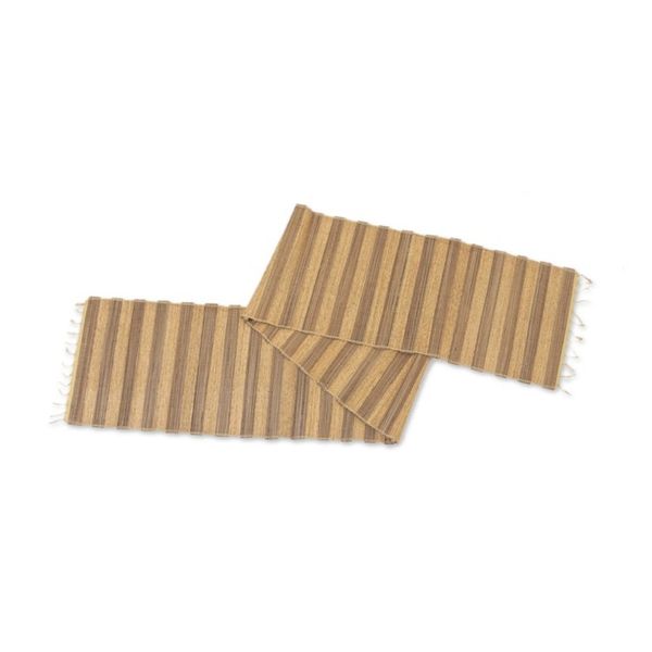 Alternate image for Table Runner Hand-Woven from Cotton and Natural Fibers Bohemian Roots