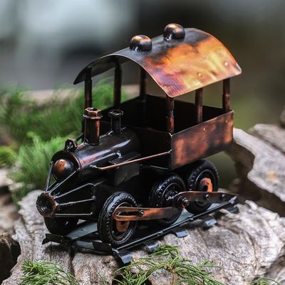 Alternate image for Hand Crafted Iron and Steel Locomotive Sculpture Sepur