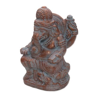 Alternate image for Hand Made Cast Stone Statuette of Hindu Deity Ganesha Ganesha Guardian
