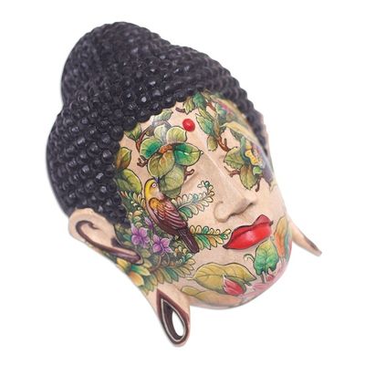 Alternate image for Wood mask Buddha in Nature