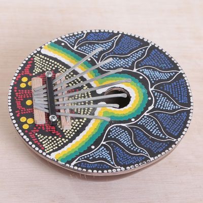 Alternate image for Handmade Coconut Shell and Wood Kalimba Thumb Piano Early to Rise